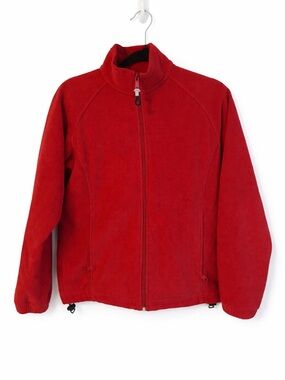 Columbia Red Full Zip Fleece Jacket Women’s Small
